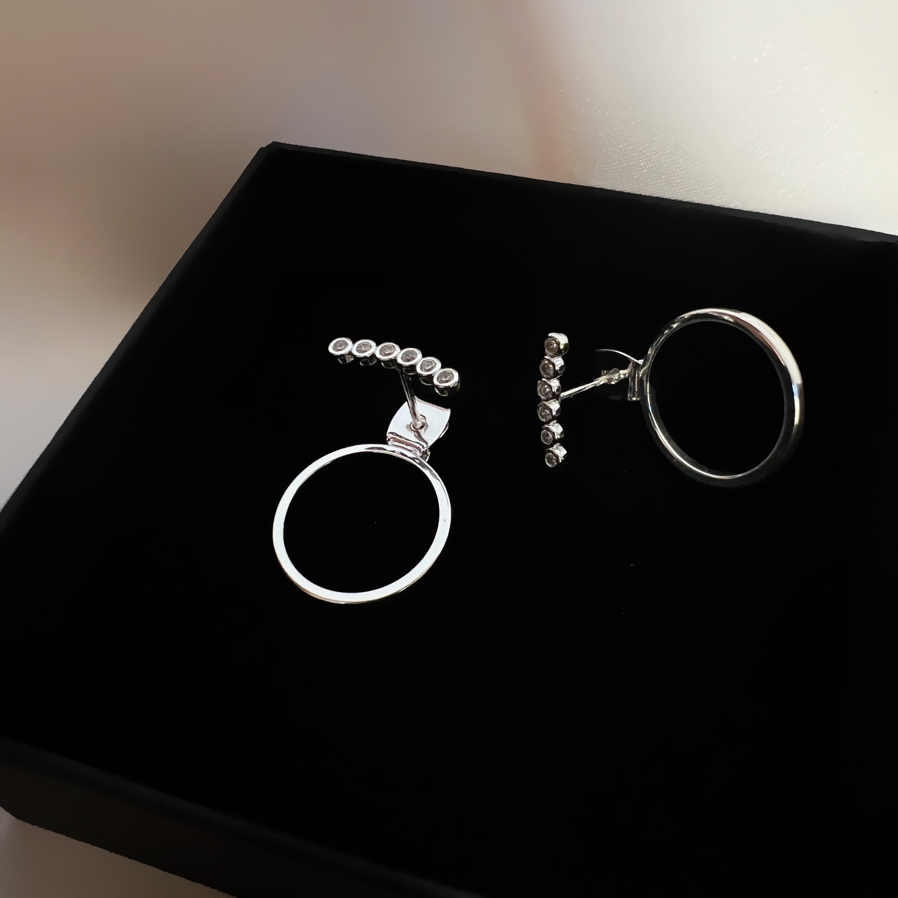 Rose Örhängen - Zirconia - Silverpläterade