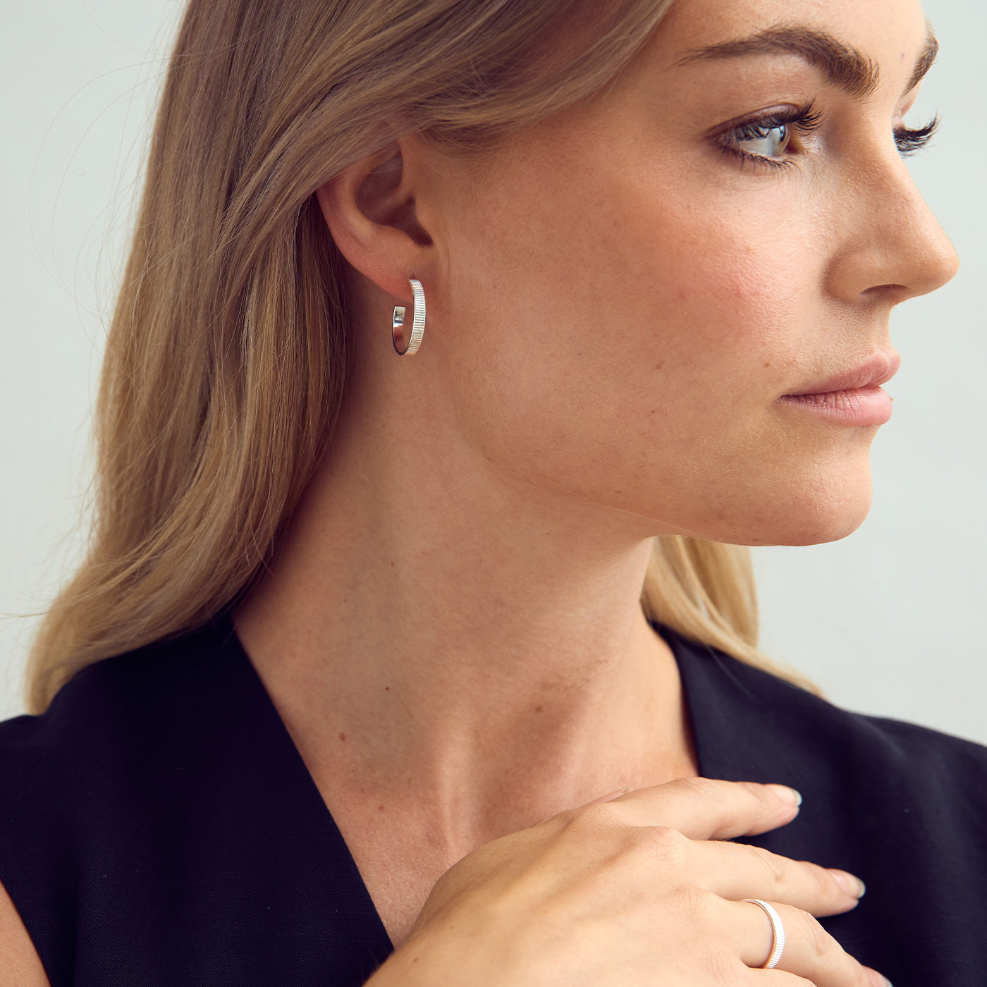 Josefine Hoop Örhängen - Silverpläterade