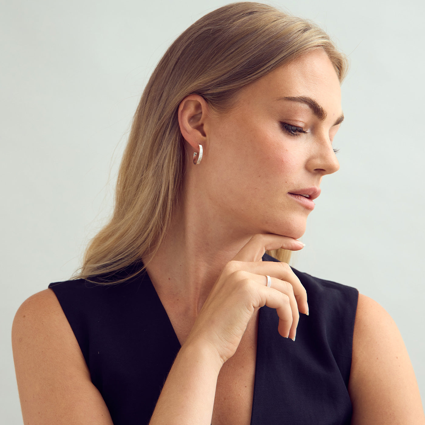 Josefine Hoop Örhängen - Silverpläterade