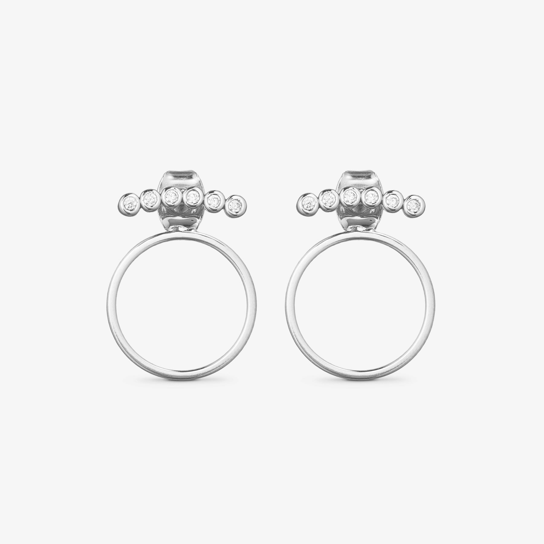 Rose Örhängen - Zirconia - Silverpläterade