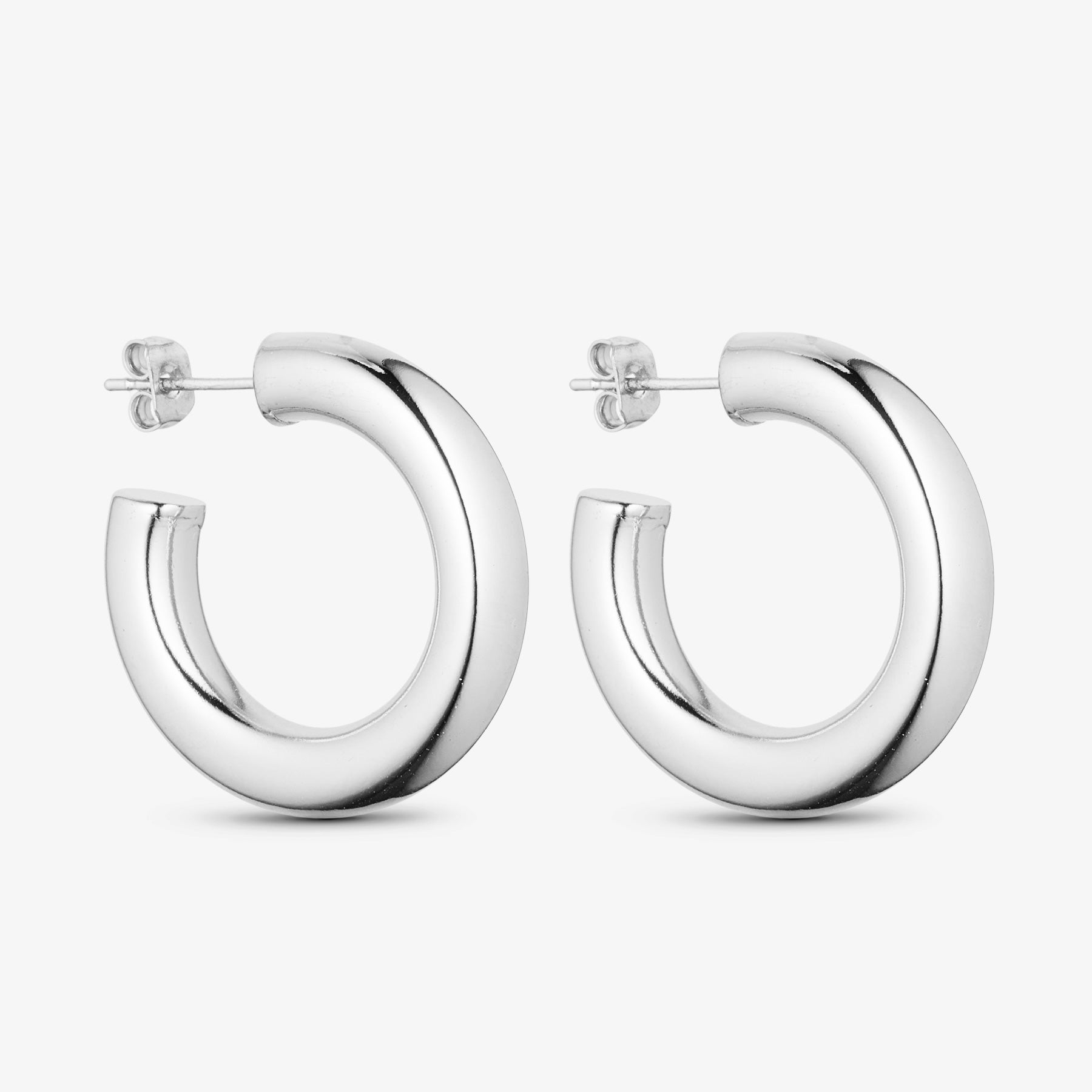 Zoe Hoop Örhängen Large - Silverpläterade