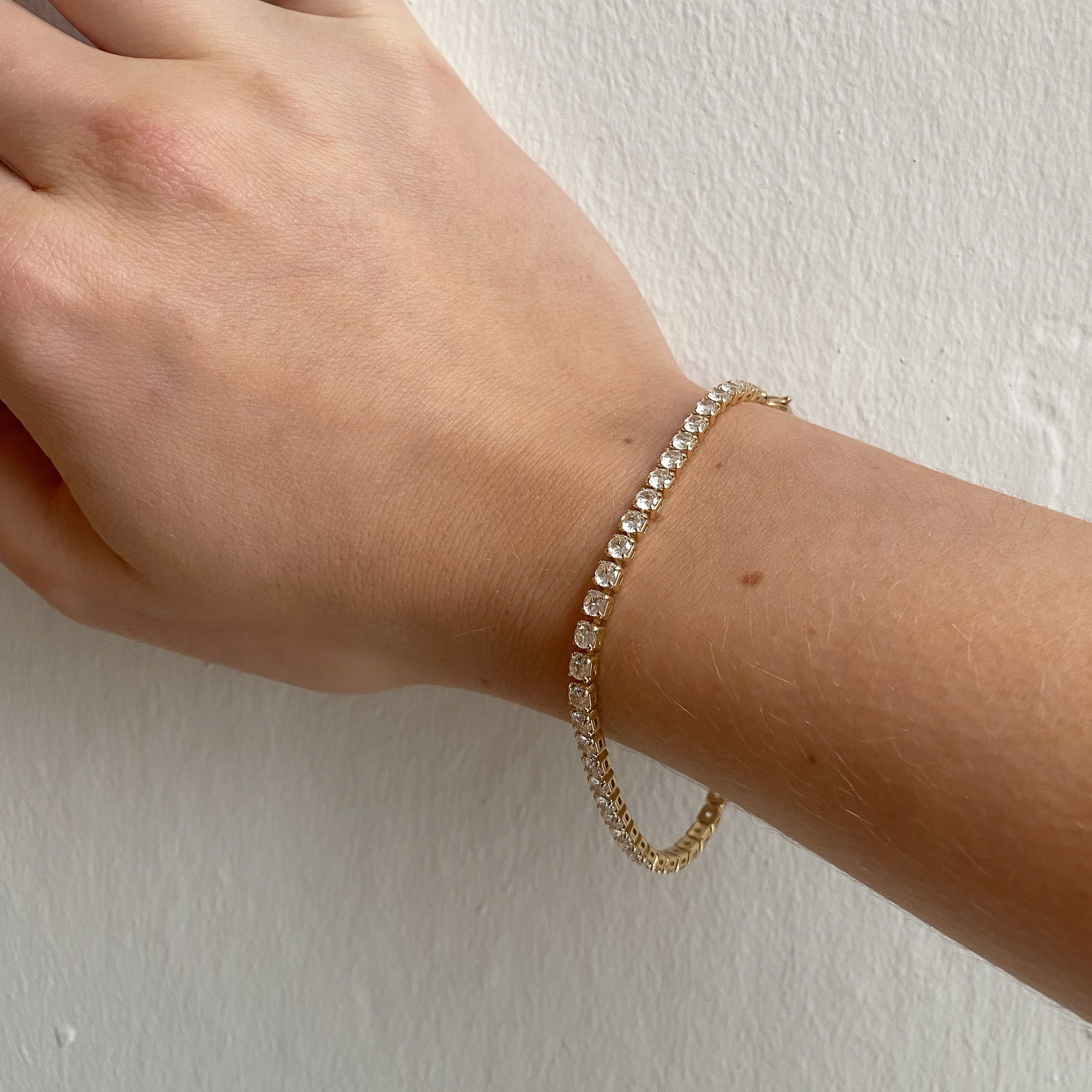 Mille Armband - Zirconia - 18 karat guldpläterad